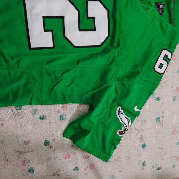 Philadelphia Eagles Kelly Jason Kelce Game #62 Green Jersey - Picture 4 of 9